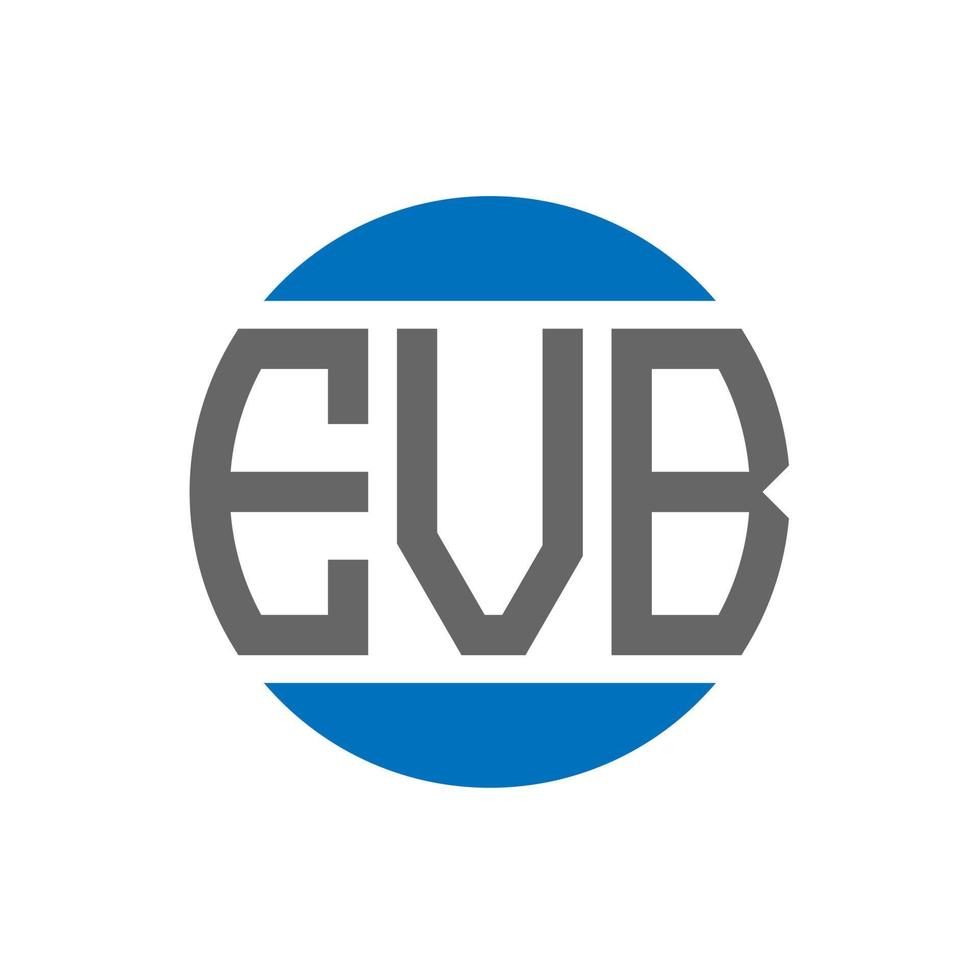 diseño de logotipo de letra evb sobre fondo blanco. concepto de logotipo de círculo de iniciales creativas de evb. diseño de letras evb. vector