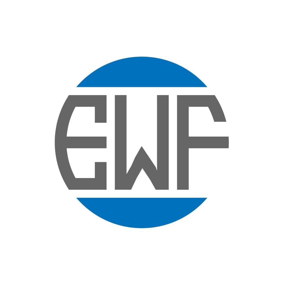 diseño de logotipo de letra ewf sobre fondo blanco. concepto de logotipo de círculo de iniciales creativas de ewf. diseño de letras ewf. vector