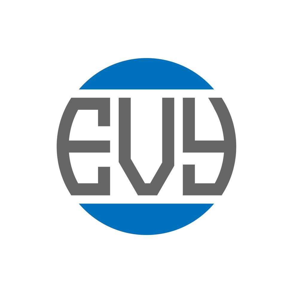 diseño de logotipo de letra evy sobre fondo blanco. cada concepto de logotipo de círculo de iniciales creativas. cada diseño de letra. vector
