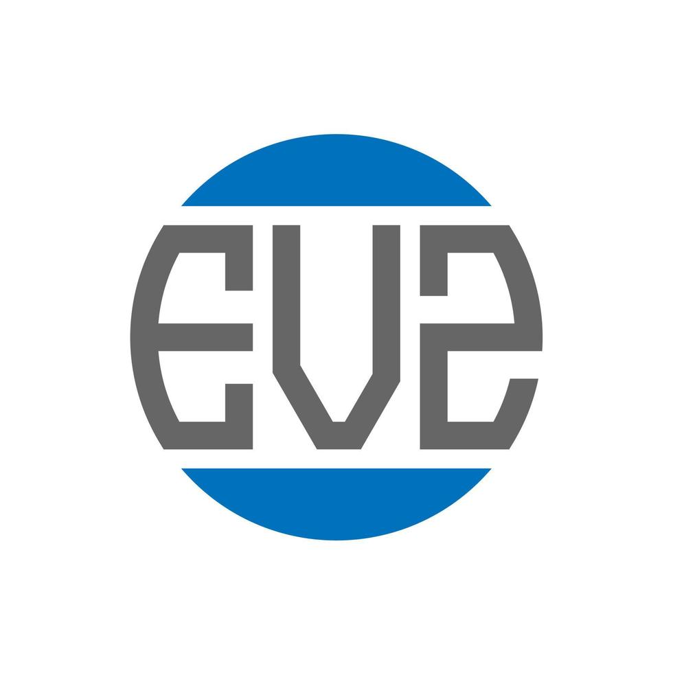 EVZ letter logo design on white background. EVZ creative initials circle logo concept. EVZ letter design. vector