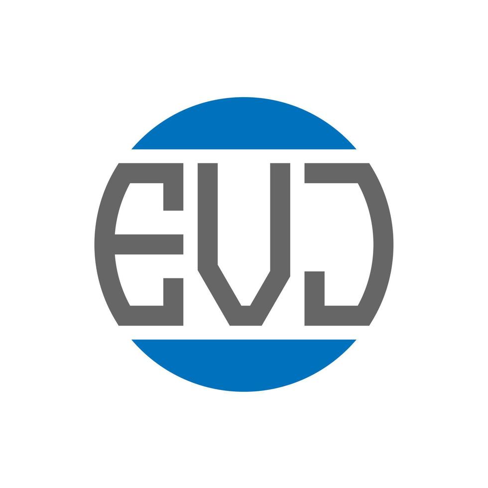 diseño de logotipo de letra evj sobre fondo blanco. concepto de logotipo de círculo de iniciales creativas evj. diseño de letras evj. vector