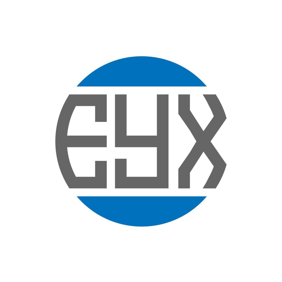 diseño de logotipo de letra eyx sobre fondo blanco. Concepto de logotipo de círculo de iniciales creativas de eyx. diseño de letras eyx. vector