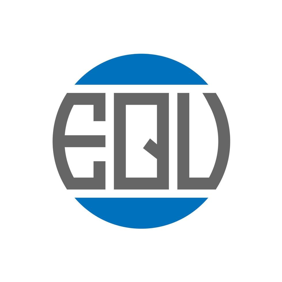 diseño de logotipo de letra eqv sobre fondo blanco. concepto de logotipo de círculo de iniciales creativas eqv. diseño de letra eqv. vector