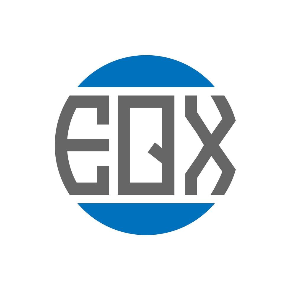 EQX letter logo design on white background. EQX creative initials circle logo concept. EQX letter design. vector