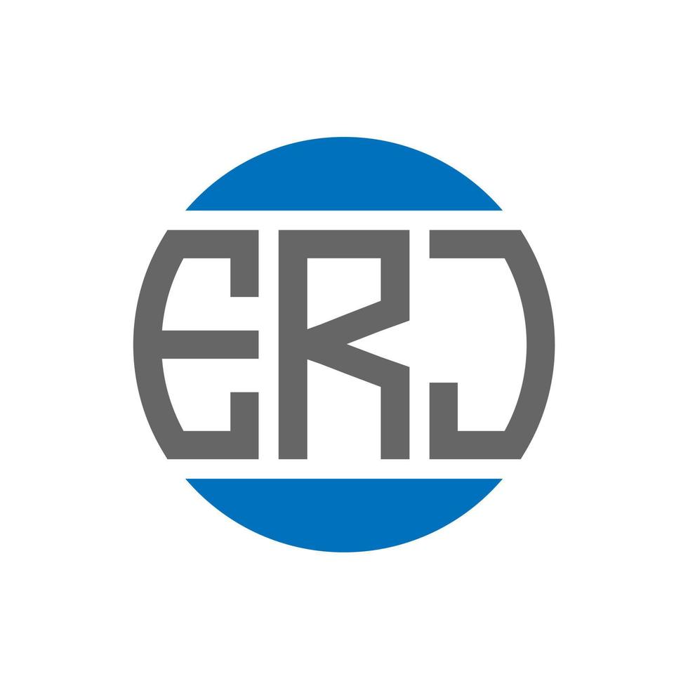 ERJ letter logo design on white background. ERJ creative initials circle logo concept. ERJ letter design. vector