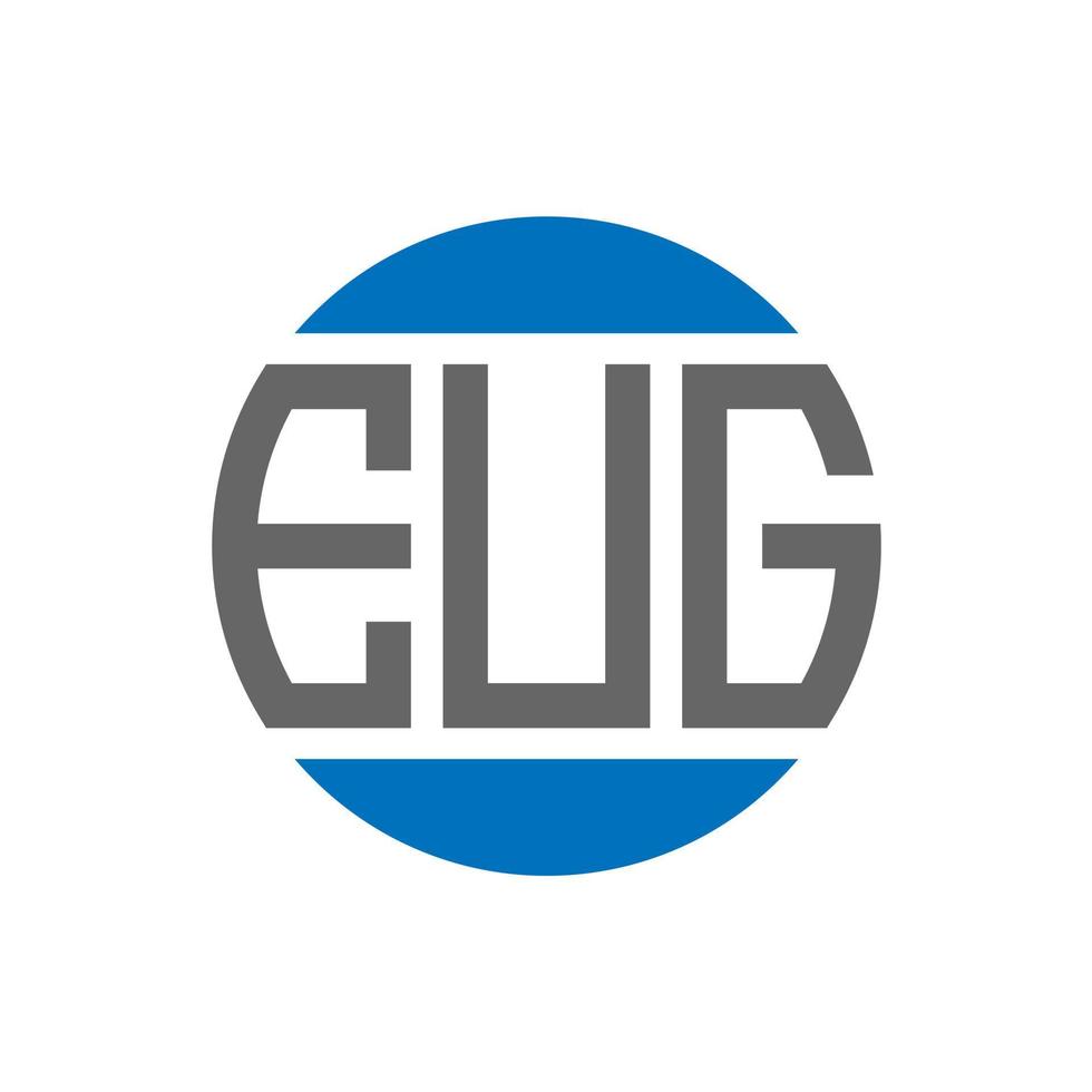 diseño de logotipo de letra eug sobre fondo blanco. concepto de logotipo de círculo de iniciales creativas eug. diseño de letras eug. vector