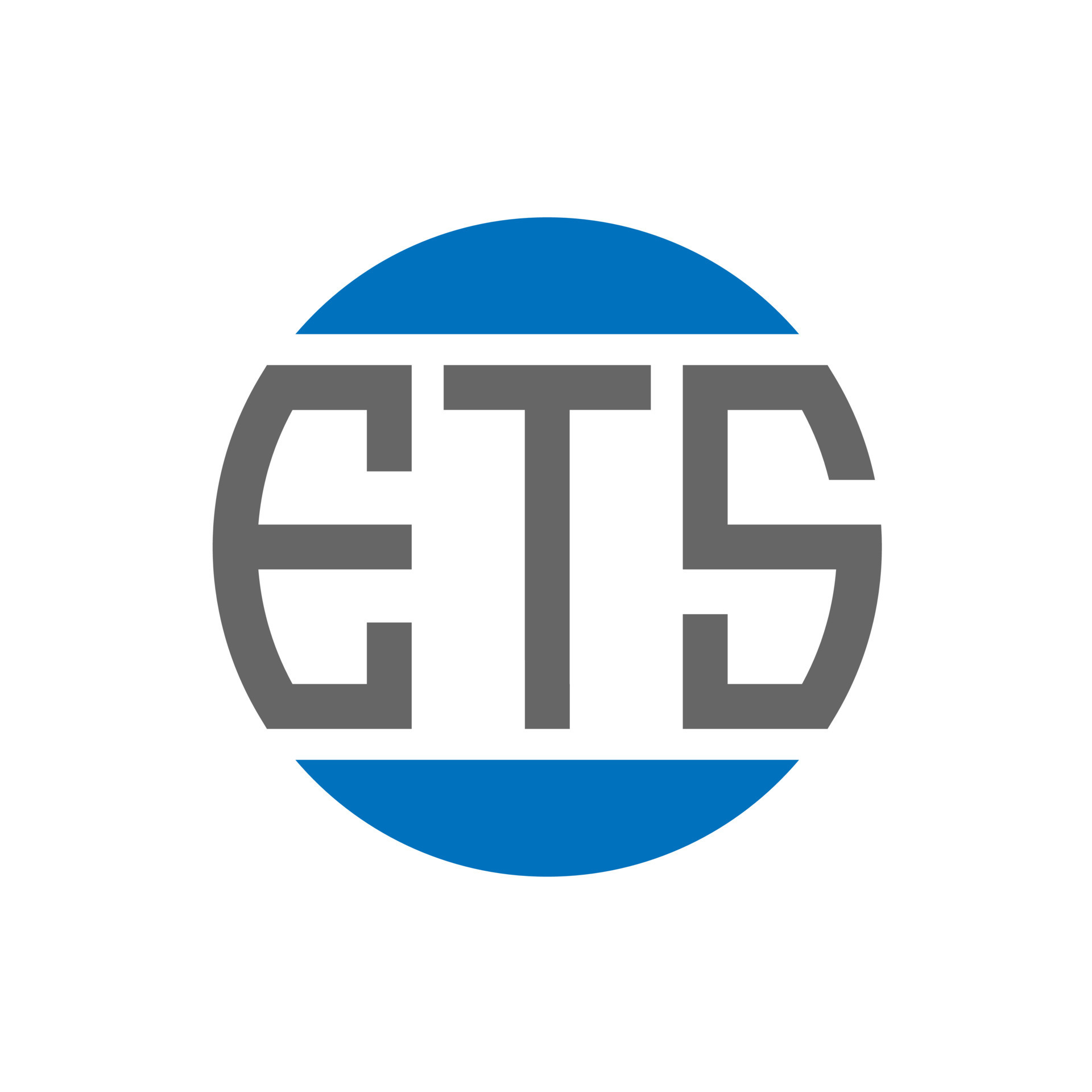 ETS letter logo design on white background. ETS creative initials