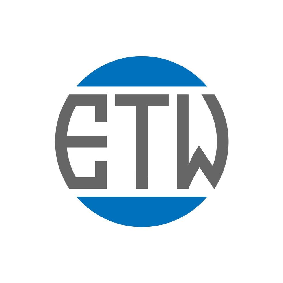 ETW letter logo design on white background. ETW creative initials circle logo concept. ETW letter design. vector