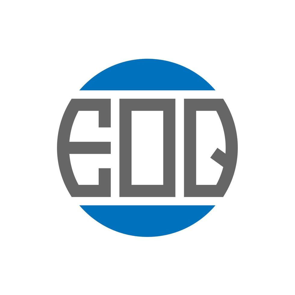 diseño de logotipo de letra eoq sobre fondo blanco. concepto de logotipo de círculo de iniciales creativas de eoq. diseño de letras eoq. vector