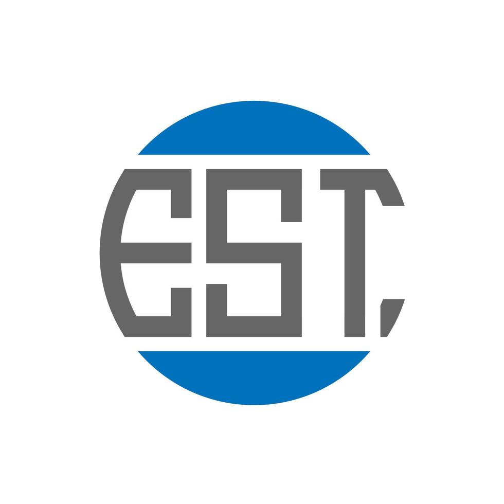 EST letter logo design on white background. EST creative initials circle logo concept. EST letter design. vector