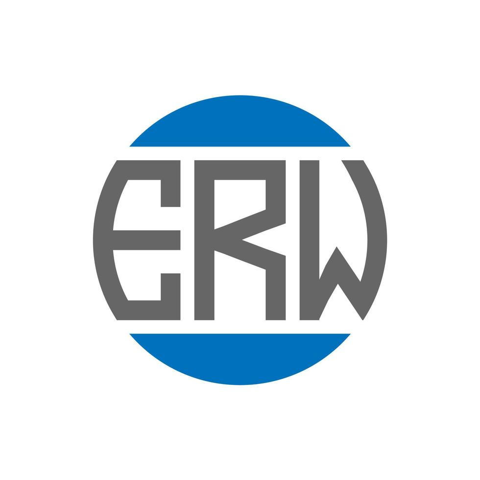 diseño de logotipo de letra erw sobre fondo blanco. concepto de logotipo de círculo de iniciales creativas erw. diseño de letra erw. vector