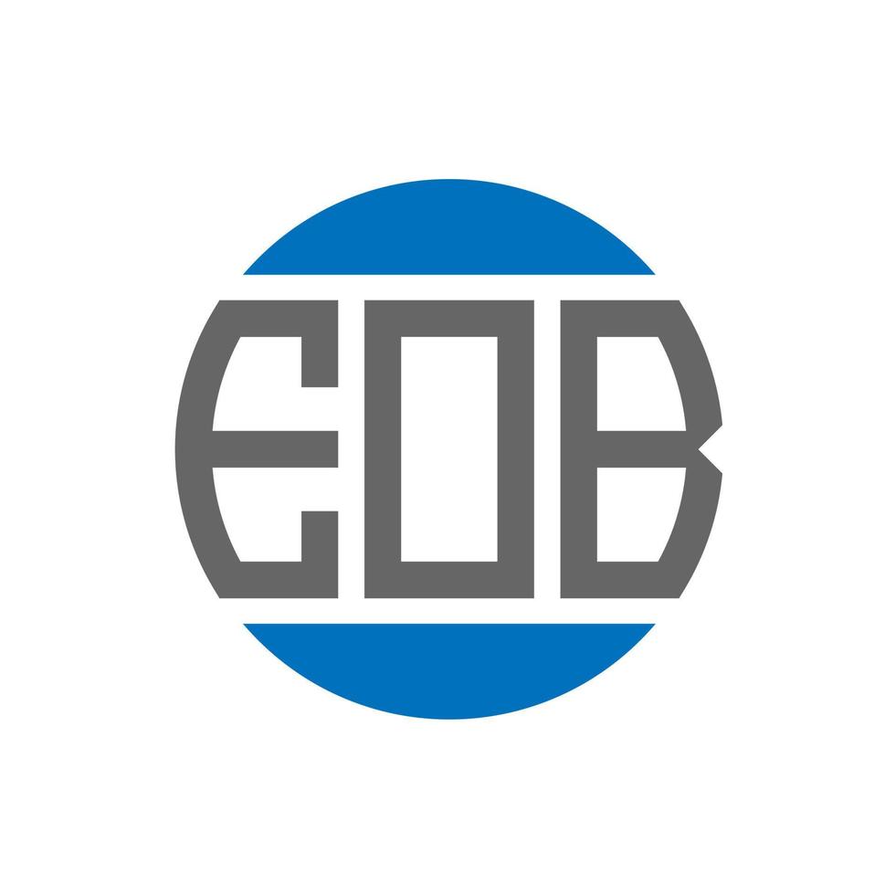 diseño de logotipo de letra eob sobre fondo blanco. concepto de logotipo de círculo de iniciales creativas de eob. diseño de letras eob. vector