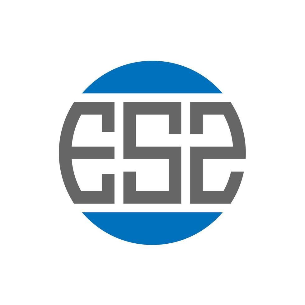 ESZ letter logo design on white background. ESZ creative initials circle logo concept. ESZ letter design. vector