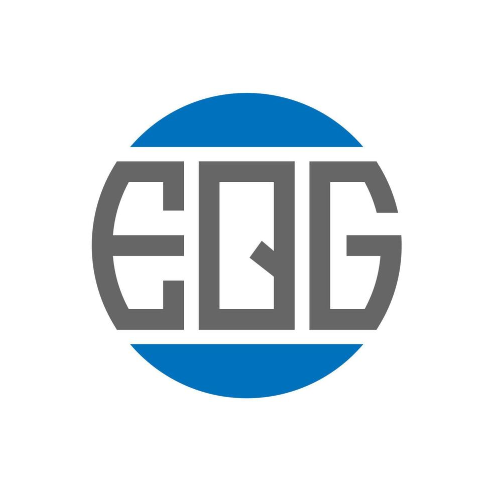 diseño de logotipo de letra eqg sobre fondo blanco. concepto de logotipo de círculo de iniciales creativas eqg. diseño de letras eqg. vector