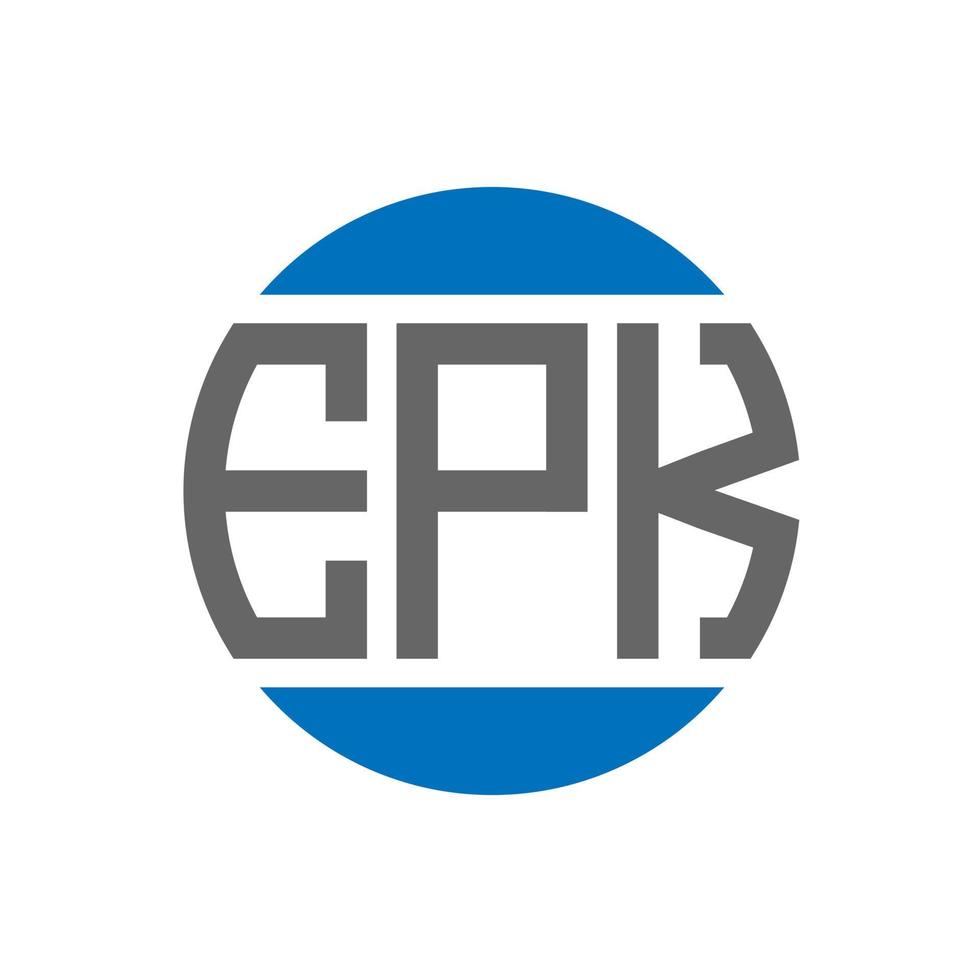 EPK letter logo design on white background. EPK creative initials circle logo concept. EPK letter design. vector