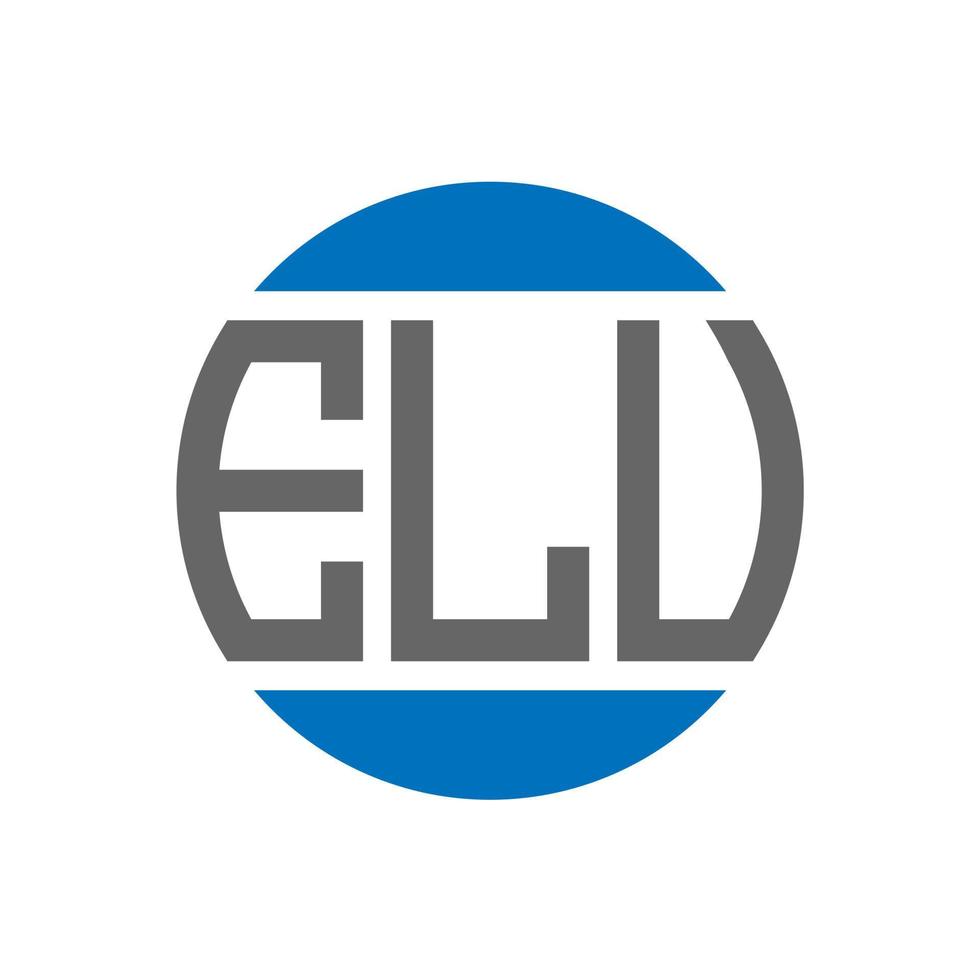 diseño de logotipo de letra elv sobre fondo blanco. concepto de logotipo de círculo de iniciales creativas elv. diseño de letras elv. vector