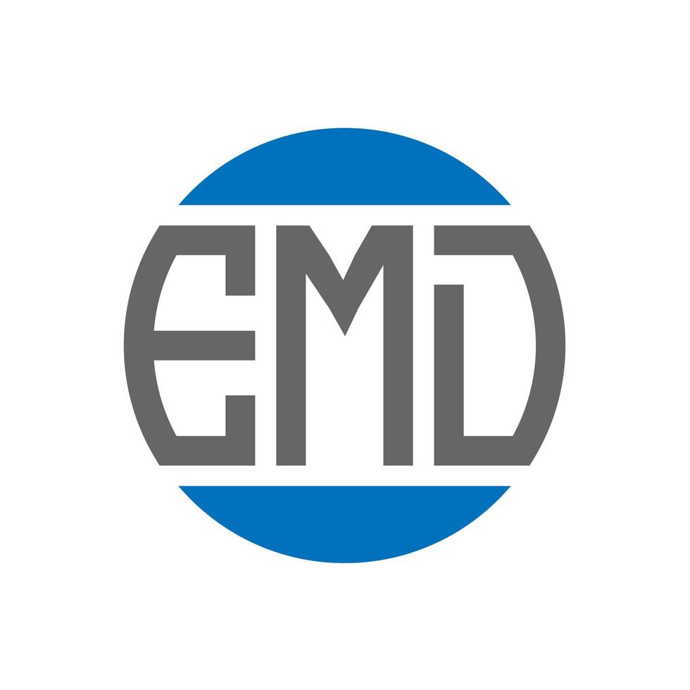 EMD letter logo design on white background. EMD creative initials circle logo concept. EMD letter design. vector