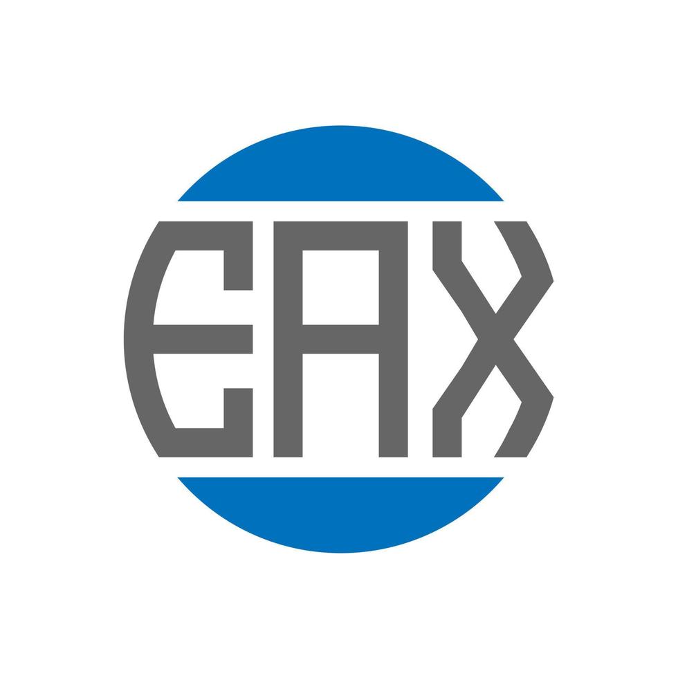 EAX letter logo design on white background. EAX creative initials circle logo concept. EAX letter design. vector