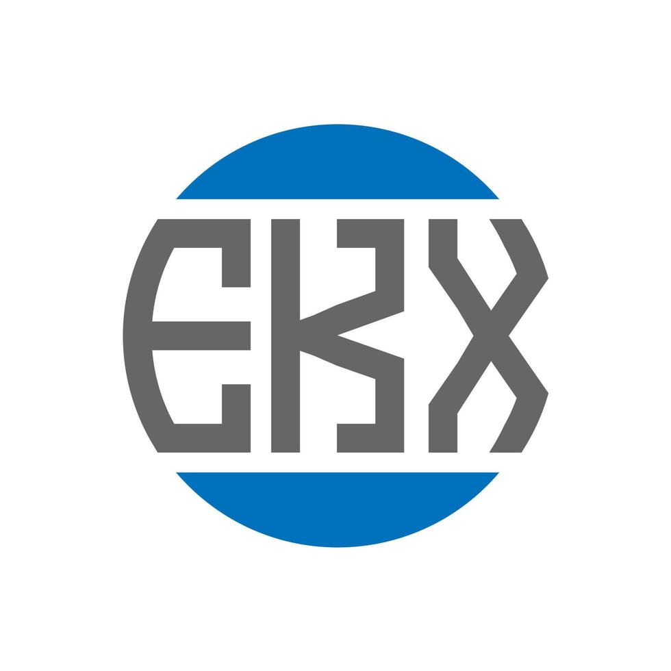 diseño de logotipo de letra ekx sobre fondo blanco. concepto de logotipo de círculo de iniciales creativas ekx. diseño de letras ekx. vector