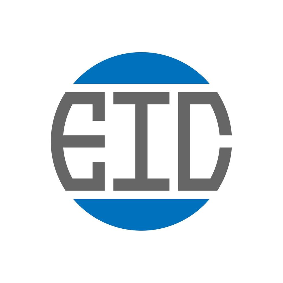 diseño de logotipo de letra eic sobre fondo blanco. concepto de logotipo de círculo de iniciales creativas eic. diseño de letras eic. vector