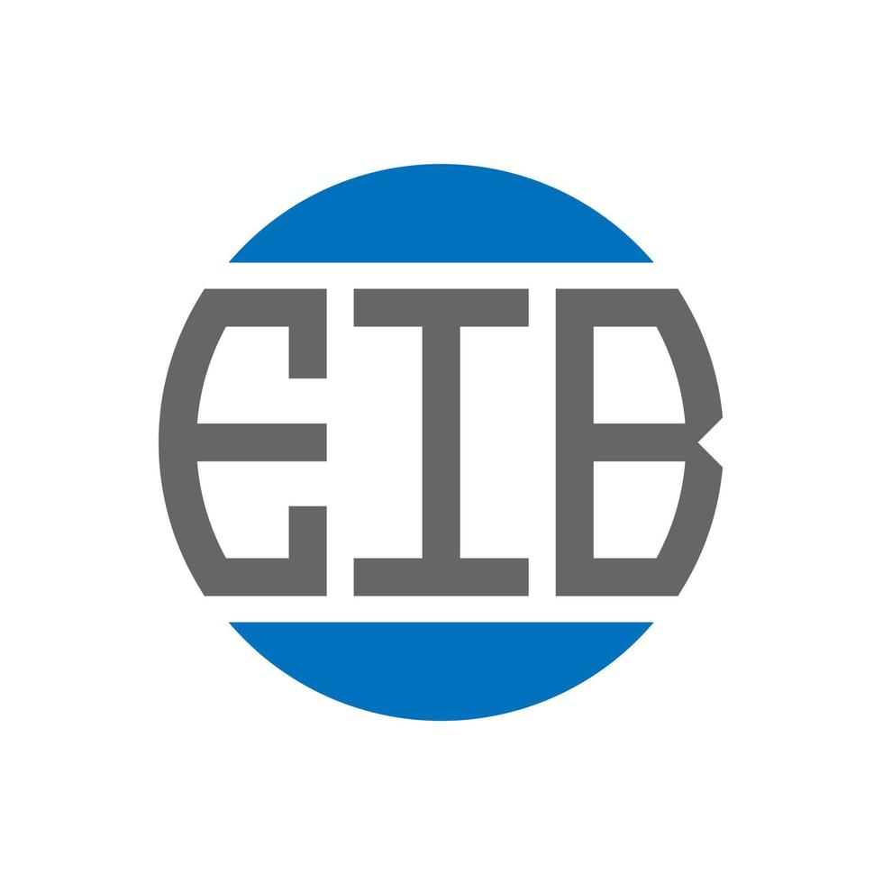 diseño de logotipo de letra eib sobre fondo blanco. concepto de logotipo de círculo de iniciales creativas de eib. diseño de letras eib. vector