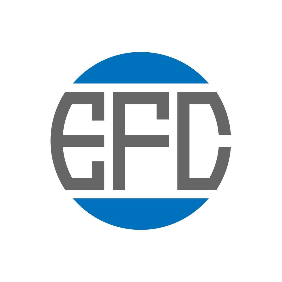 diseño de logotipo de letra efc sobre fondo blanco. Concepto de logotipo de círculo de iniciales creativas de efc. diseño de letras efc. vector