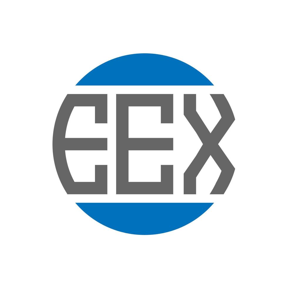 diseño del logotipo de la letra eex sobre fondo blanco. concepto de logotipo de círculo de iniciales creativas eex. diseño de letra eex. vector