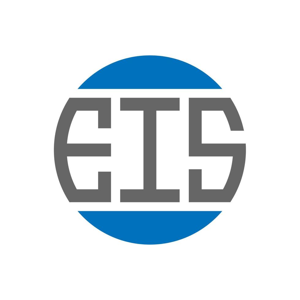 diseño del logotipo de la letra eis sobre fondo blanco. concepto de logotipo de círculo de iniciales creativas eis. diseño de letras eis. vector