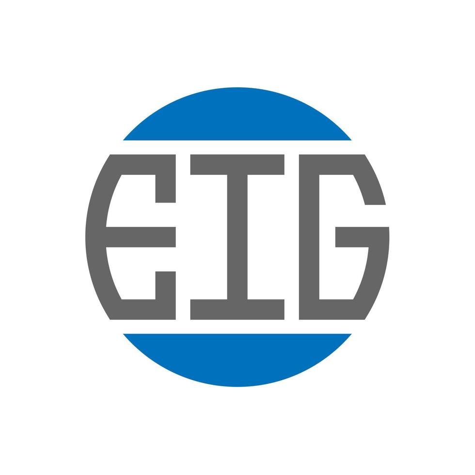 diseño de logotipo de letra eig sobre fondo blanco. concepto de logotipo de círculo de iniciales creativas eig. diseño de letra eig. vector