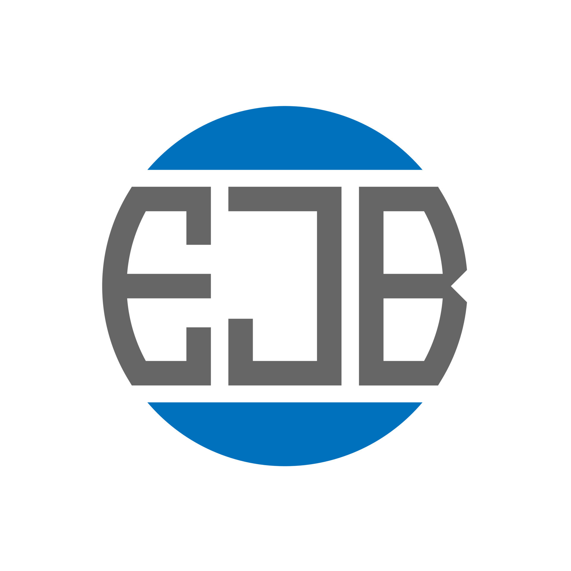 Ejb letter logo design on white background ejb creative initials