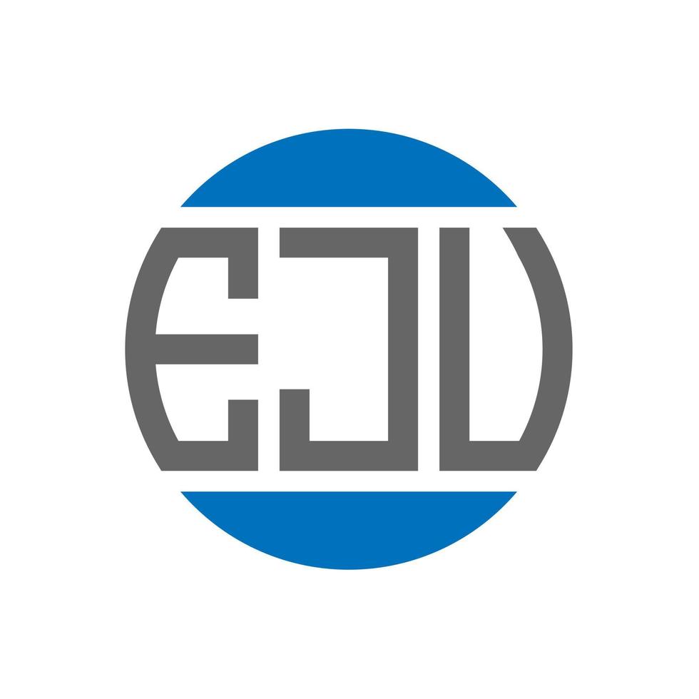 diseño de logotipo de letra eju sobre fondo blanco. concepto de logotipo de círculo de iniciales creativas de eju. diseño de letras eju. vector