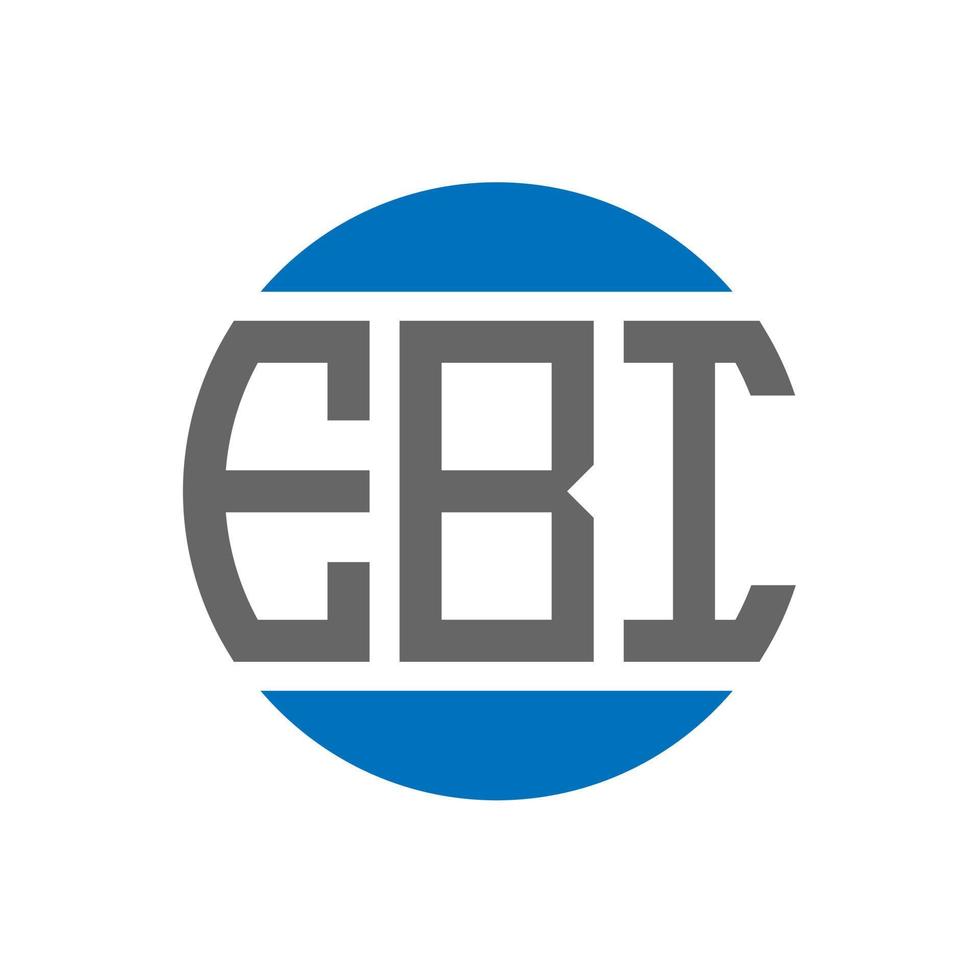 diseño de logotipo de letra ebi sobre fondo blanco. concepto de logotipo de círculo de iniciales creativas de ebi. diseño de letras ebi. vector