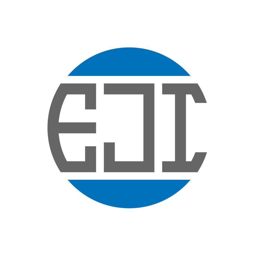 diseño de logotipo de letra eji sobre fondo blanco. concepto de logotipo de círculo de iniciales creativas eji. diseño de letras eji. vector
