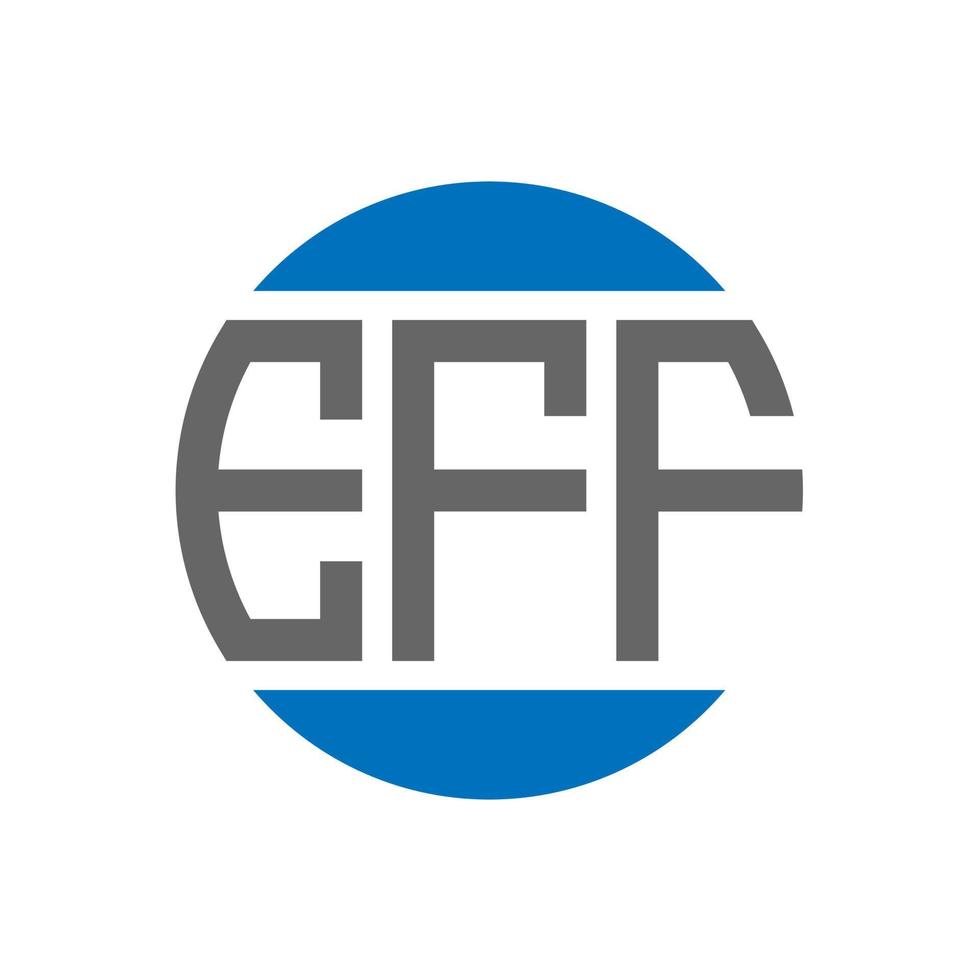 EFF letter logo design on white background. EFF creative initials circle logo concept. EFF letter design. vector