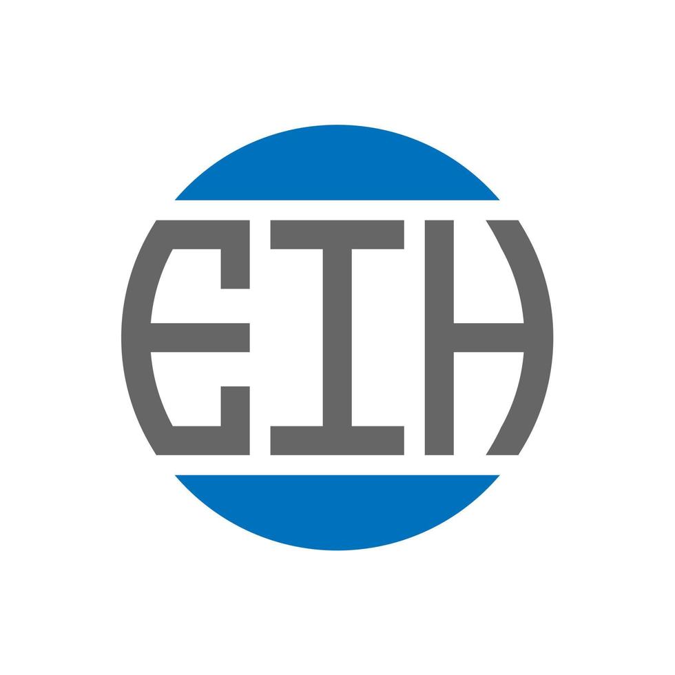 diseño del logotipo de la letra eih sobre fondo blanco. concepto de logotipo de círculo de iniciales creativas eih. diseño de letra eih. vector