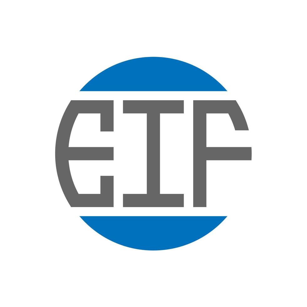 diseño de logotipo de letra eif sobre fondo blanco. concepto de logotipo de círculo de iniciales creativas eif. diseño de letra eif. vector