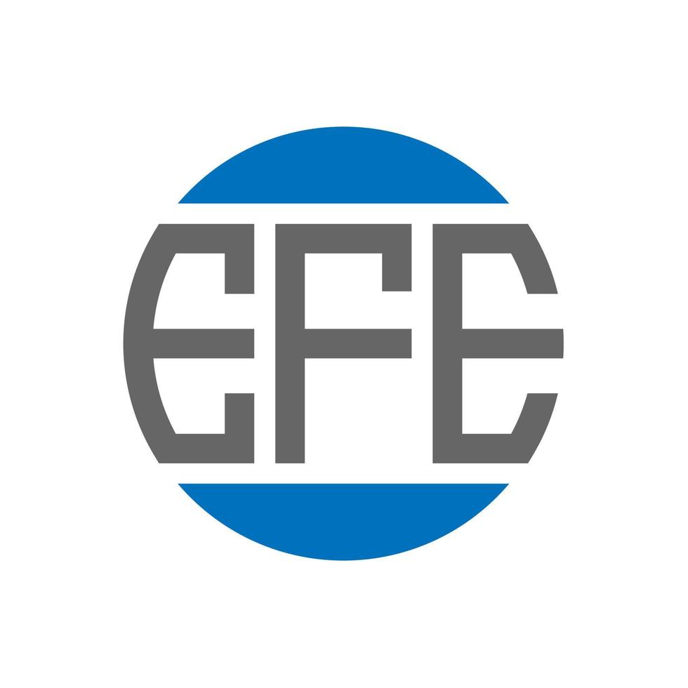 diseño del logotipo de la letra efe sobre fondo blanco. concepto de logotipo de círculo de iniciales creativas de efe. diseño de letras efe. vector