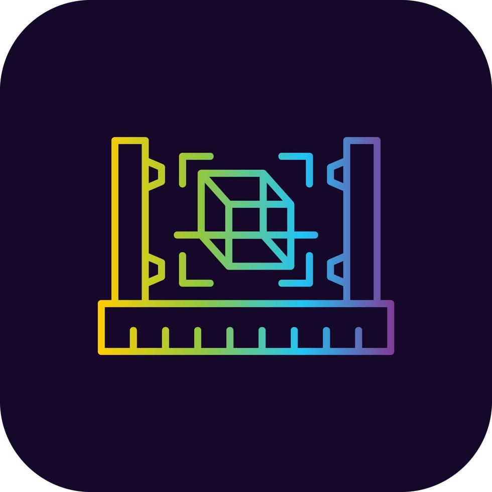 3d Scanner Creative Icon Design vector