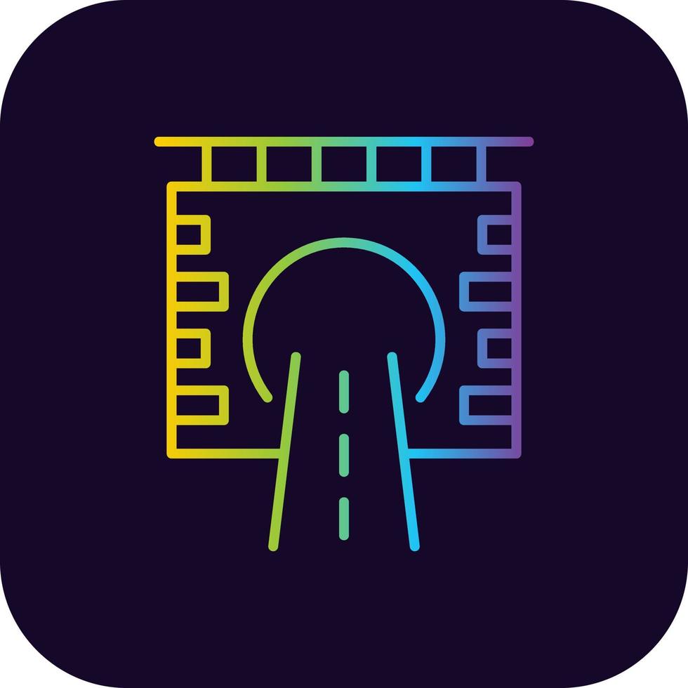 diseño de icono creativo de túnel vector