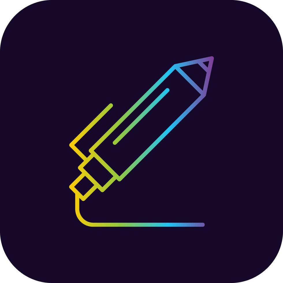 Light Pen Creative Icon Design vector