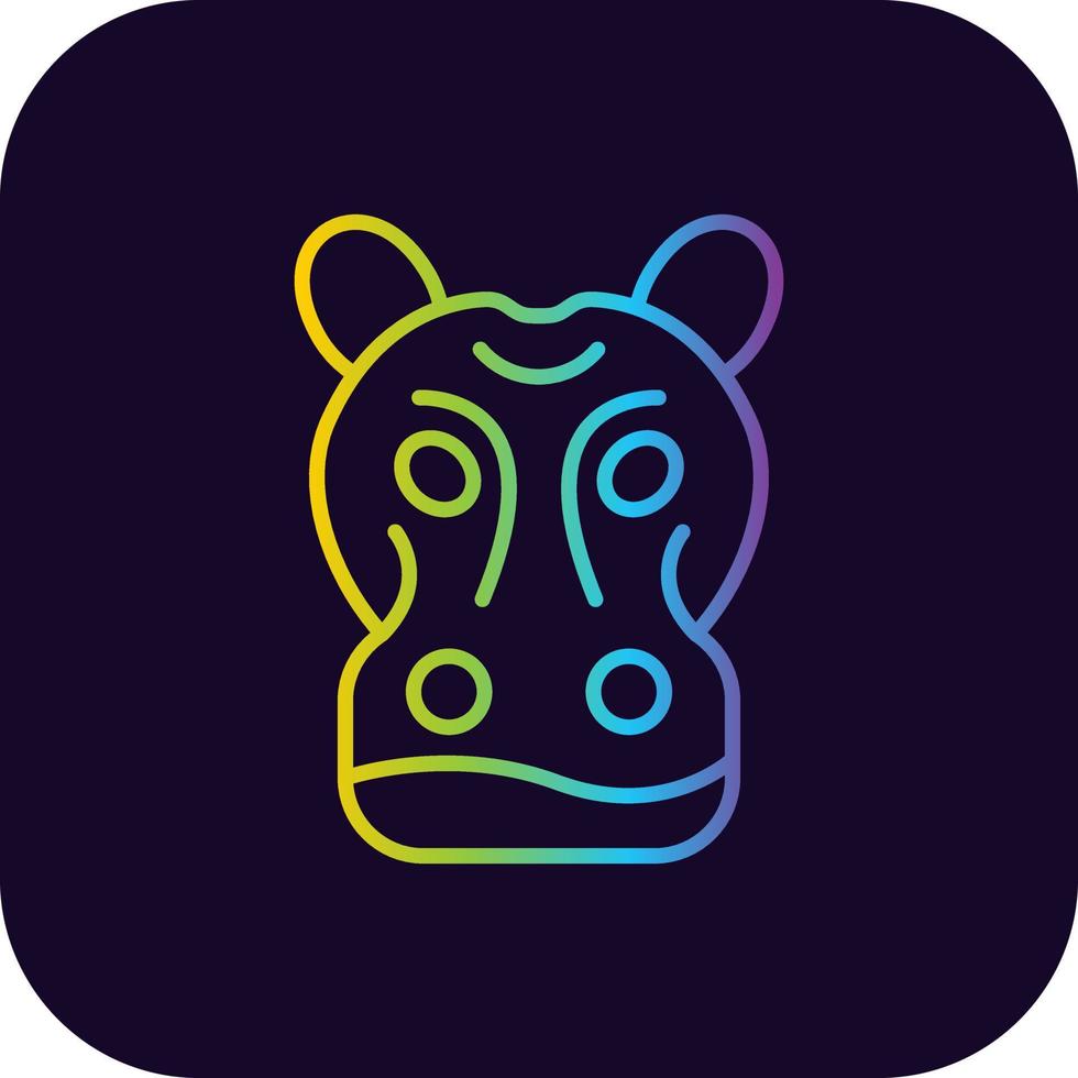 Hippopotamus Creative Icon Design vector
