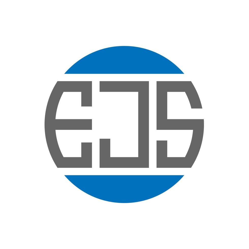 EJS letter logo design on white background. EJS creative initials circle logo concept. EJS letter design. vector