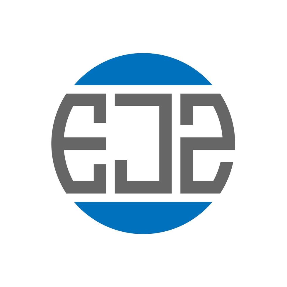 EJZ letter logo design on white background. EJZ creative initials circle logo concept. EJZ letter design. vector