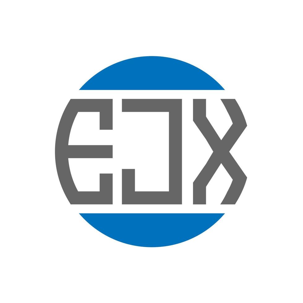 diseño de logotipo de letra ejx sobre fondo blanco. concepto de logotipo de círculo de iniciales creativas ejx. diseño de letras ejx. vector