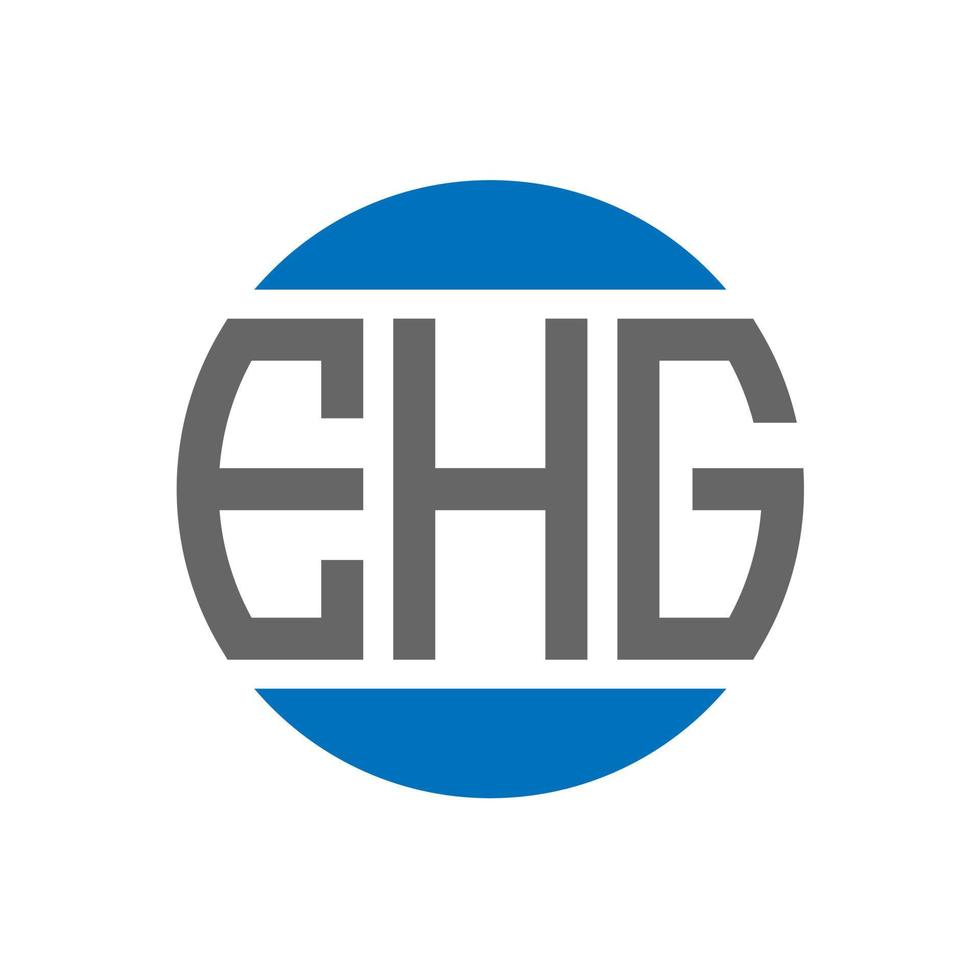 diseño de logotipo de letra ehg sobre fondo blanco. concepto de logotipo de círculo de iniciales creativas ehg. diseño de letras ehg. vector
