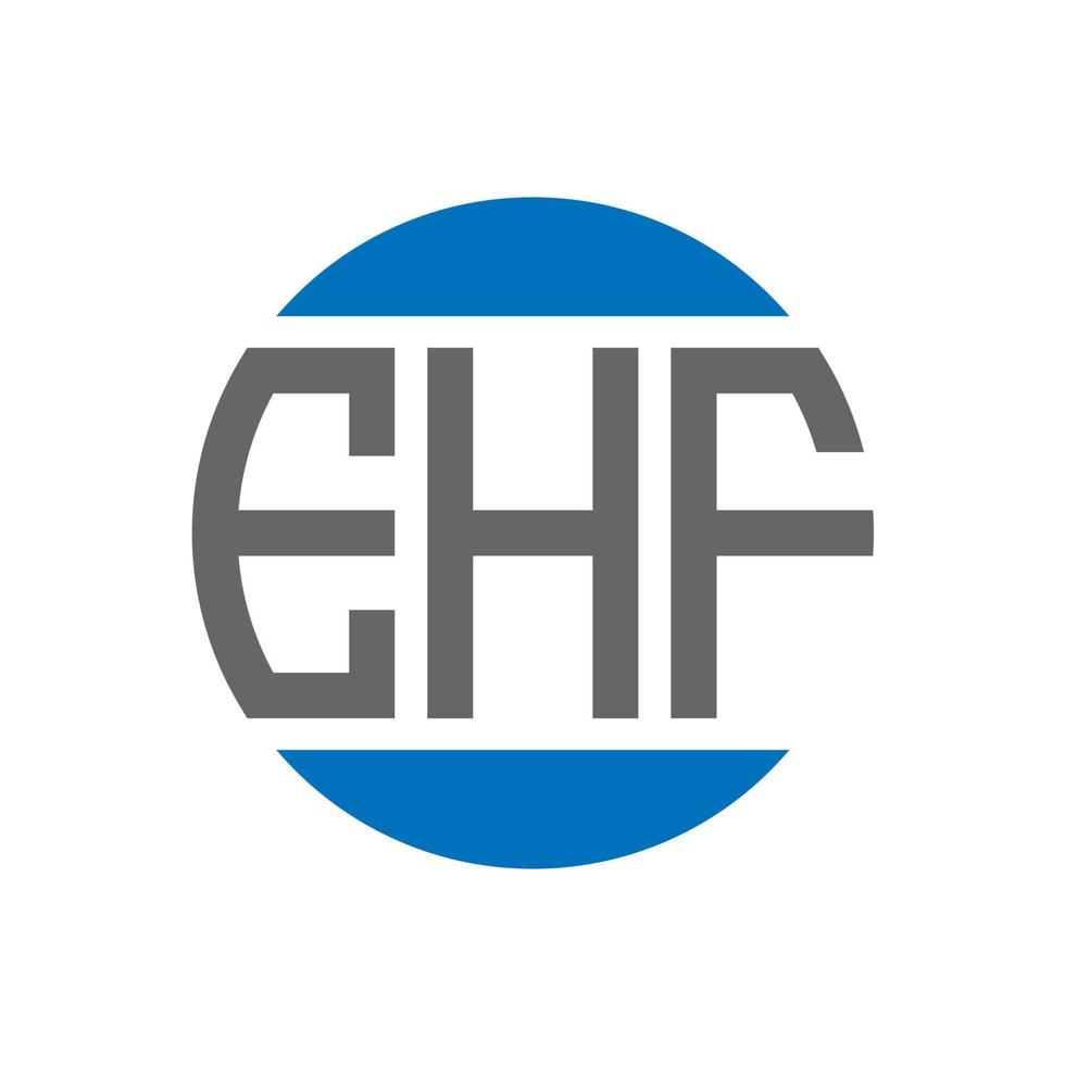 EHF letter logo design on white background. EHF creative initials circle logo concept. EHF letter design. vector