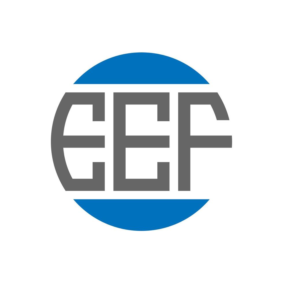 diseño de logotipo de letra eef sobre fondo blanco. concepto de logotipo de círculo de iniciales creativas eef. diseño de letras eef. vector