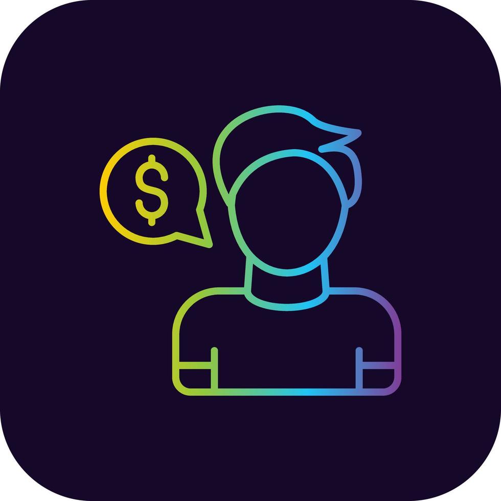 Thinking Money Creative Icon Design vector