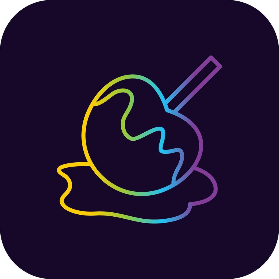 Caramel Apple Creative Icon Design vector