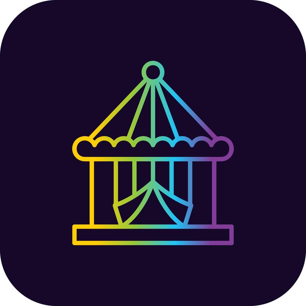 Circus Tent Creative Icon Design vector